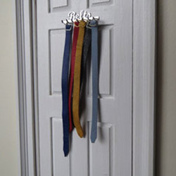 Belt Rack with 5 Assorted Belts